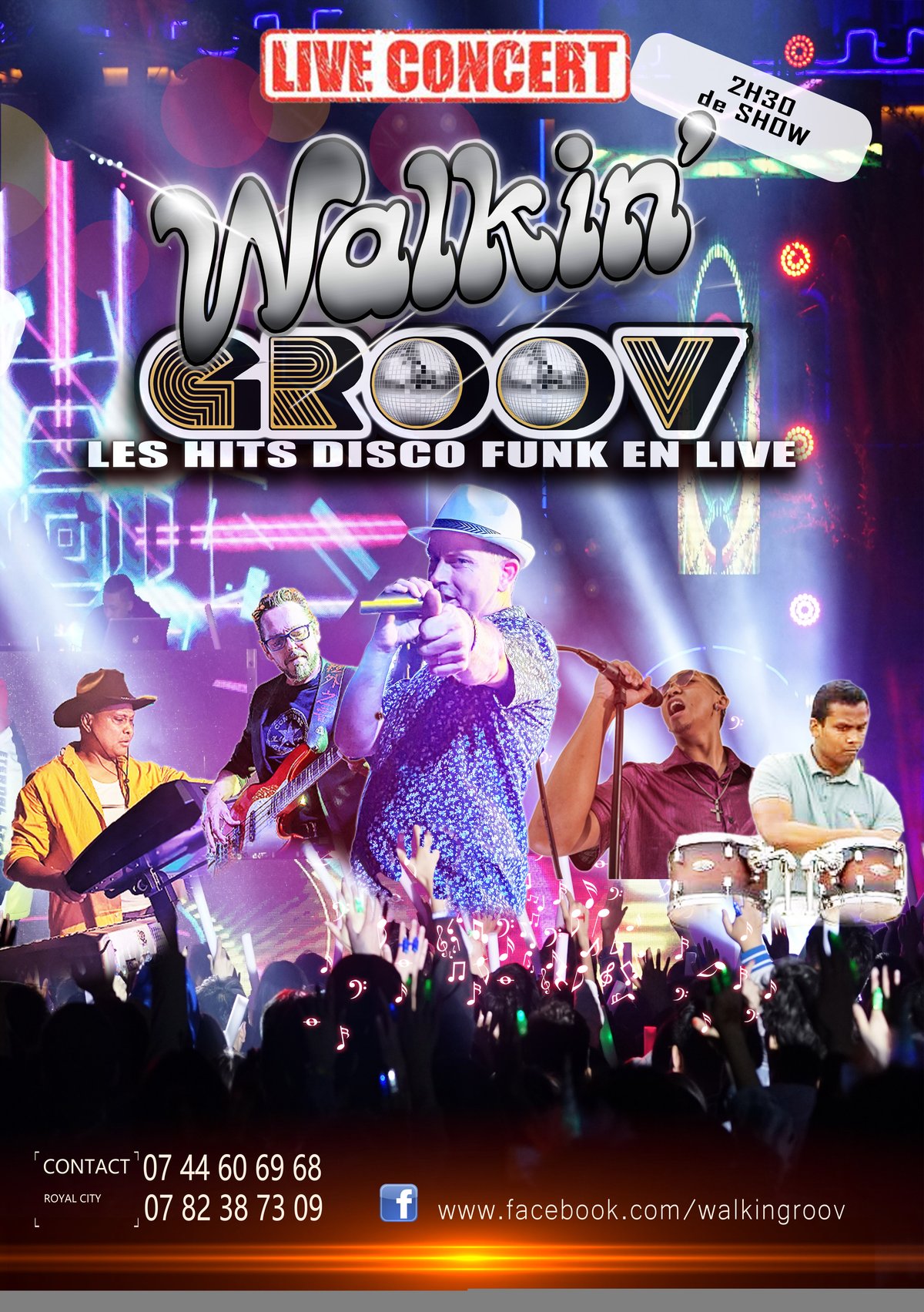 Walkin'Groov en concert — les 6 musiciens en live